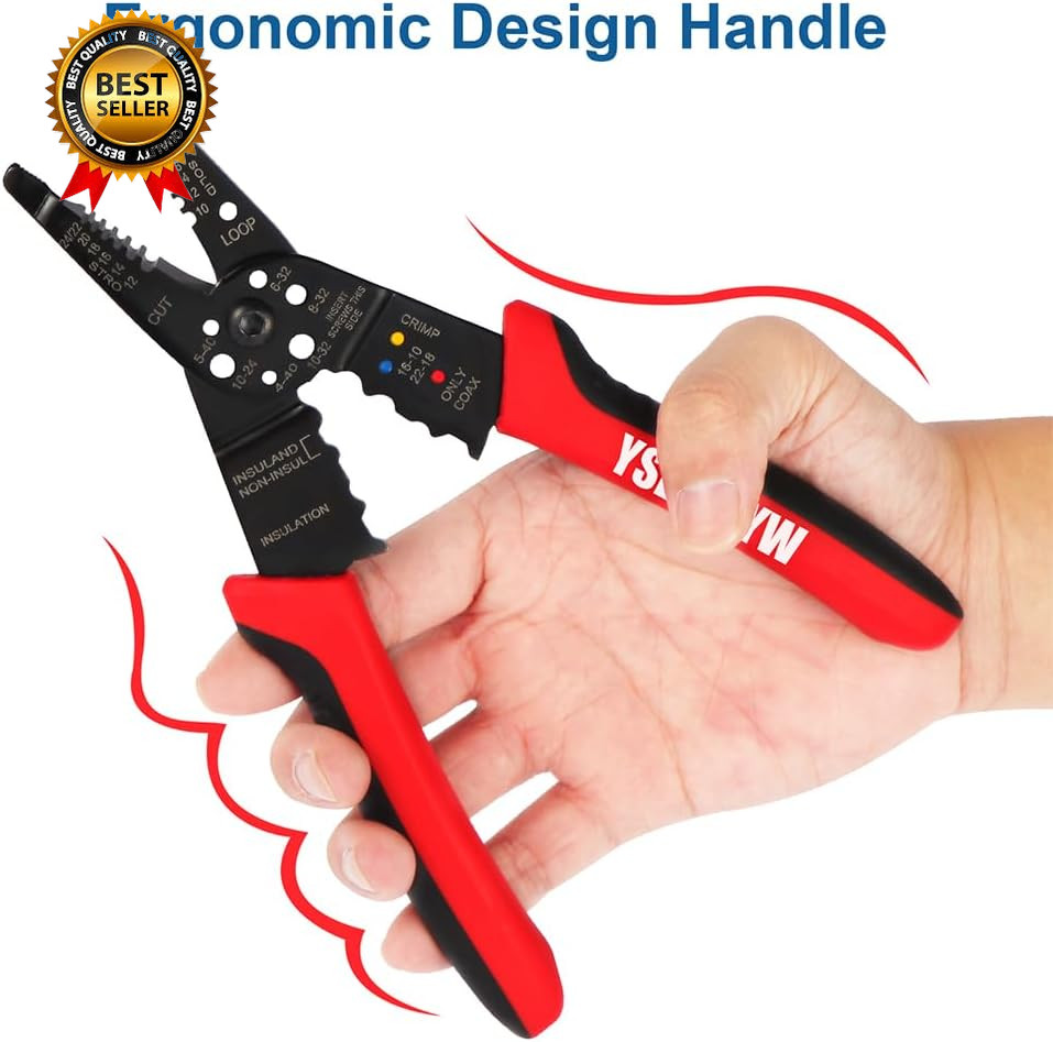 Wire Stripper, 3Rd Generation Wire Crimpingtool, 8IN Professional Wire Strippers