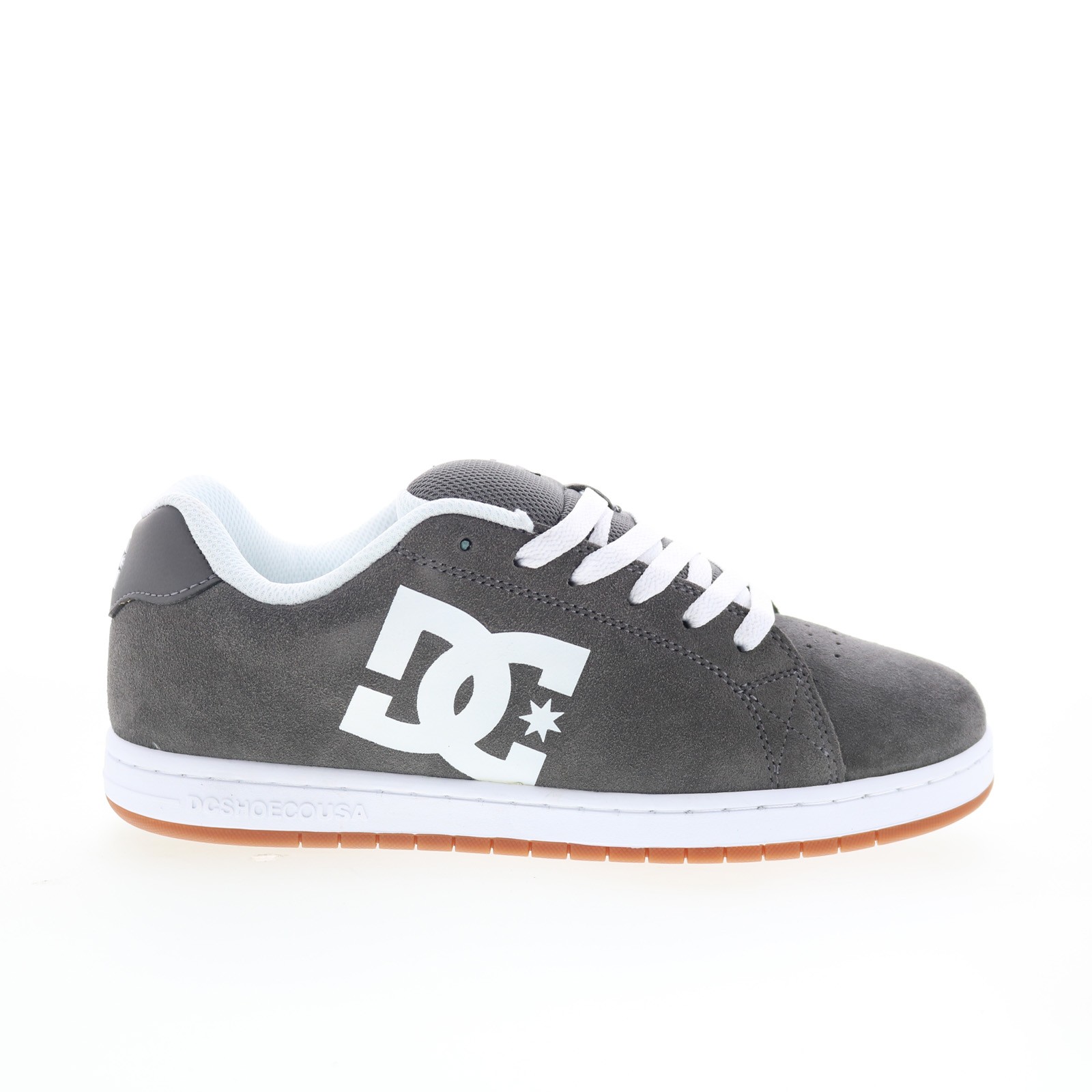 DC Gaveler DC01704020-GRYWHT Mens Gray Suede Skate Inspired Sneakers Shoes