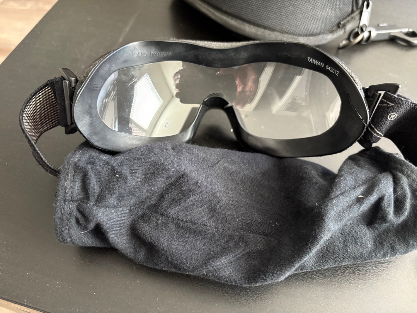 Black Wiley X Nerve goggles with clear or UV insert. Very light used