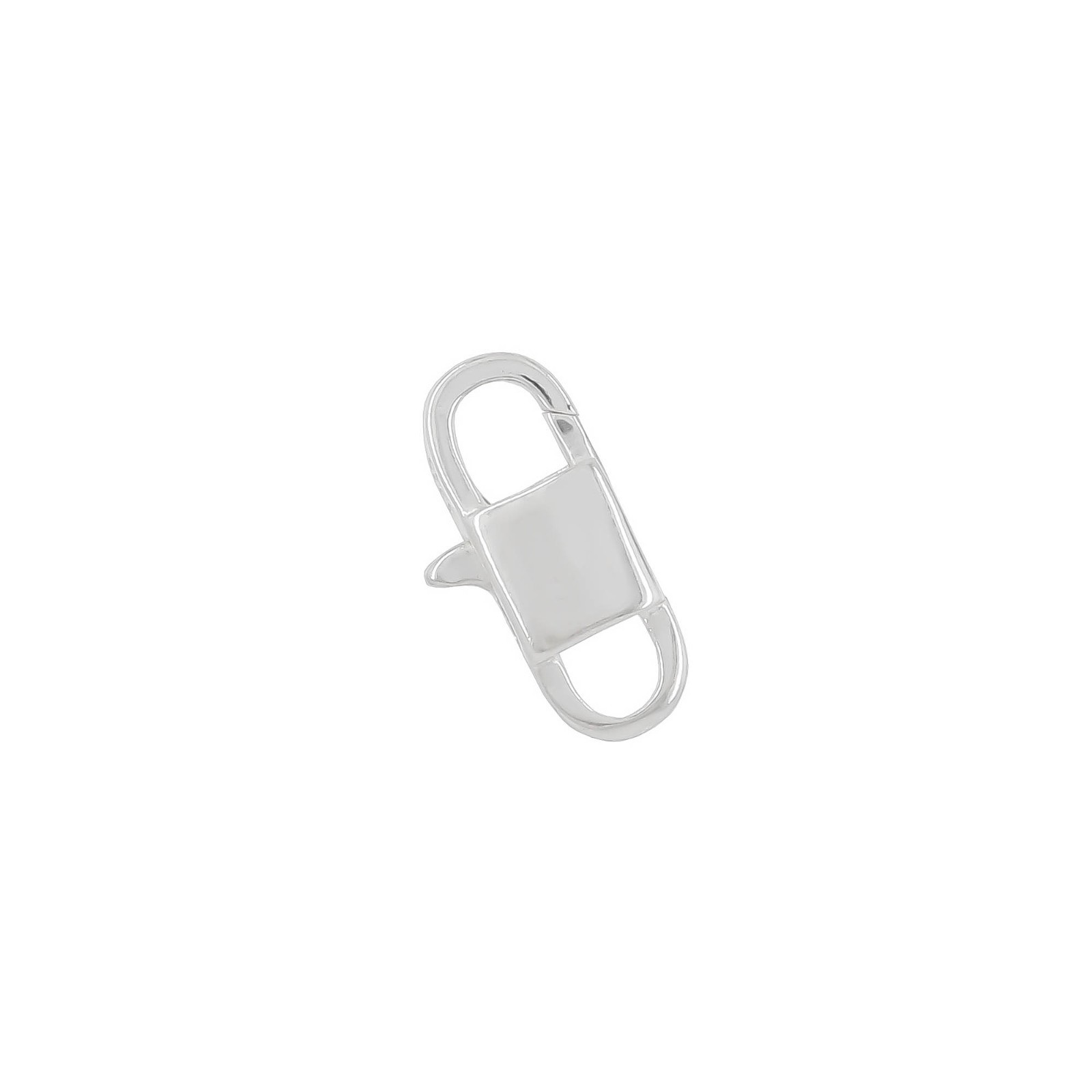 Sterling Silver Small Rectangle Lobster Claw Clasp #51072