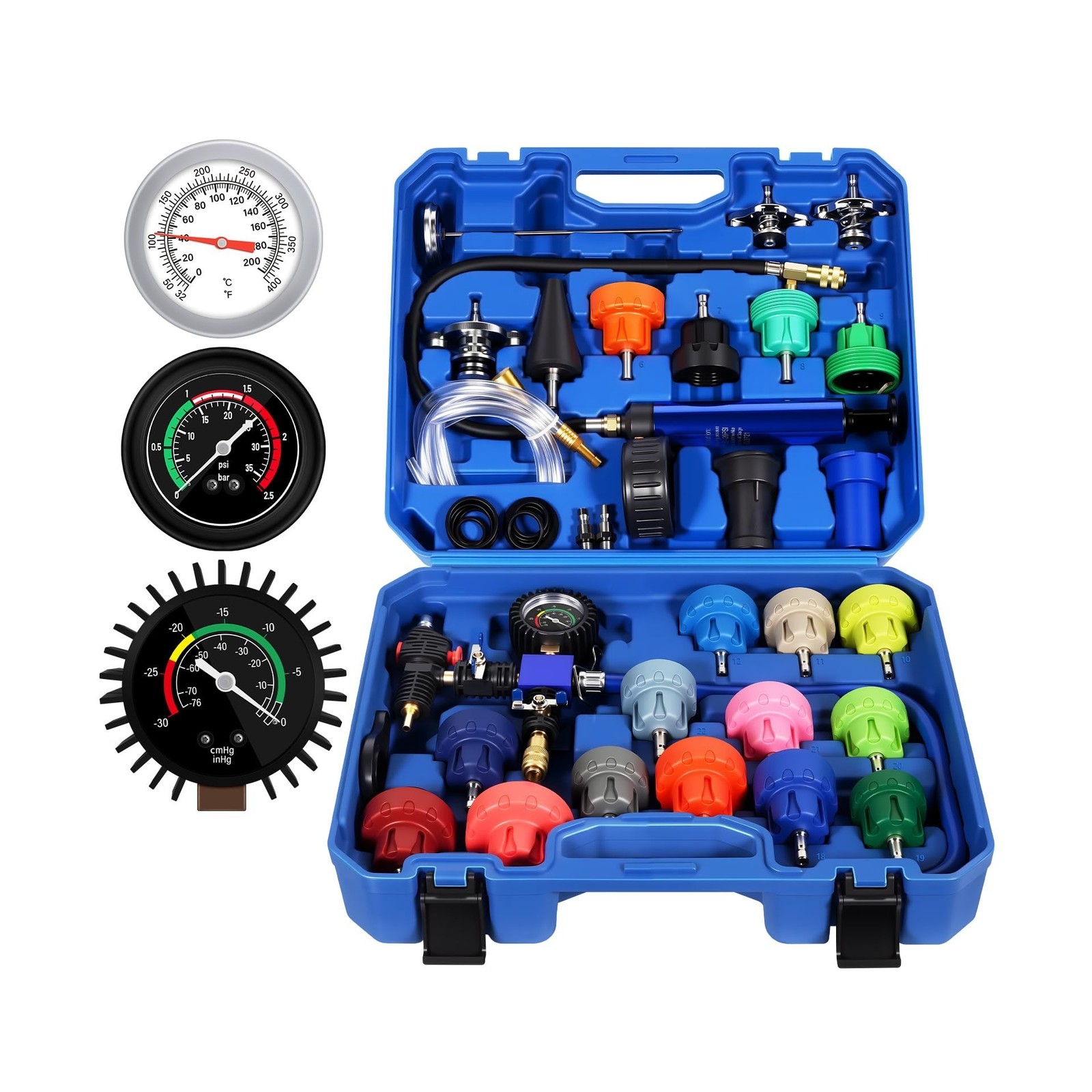 VTG VOGTEN 31PCS Coolant Pressure Tester Kit,Radiator Pressure Tester and Vac...