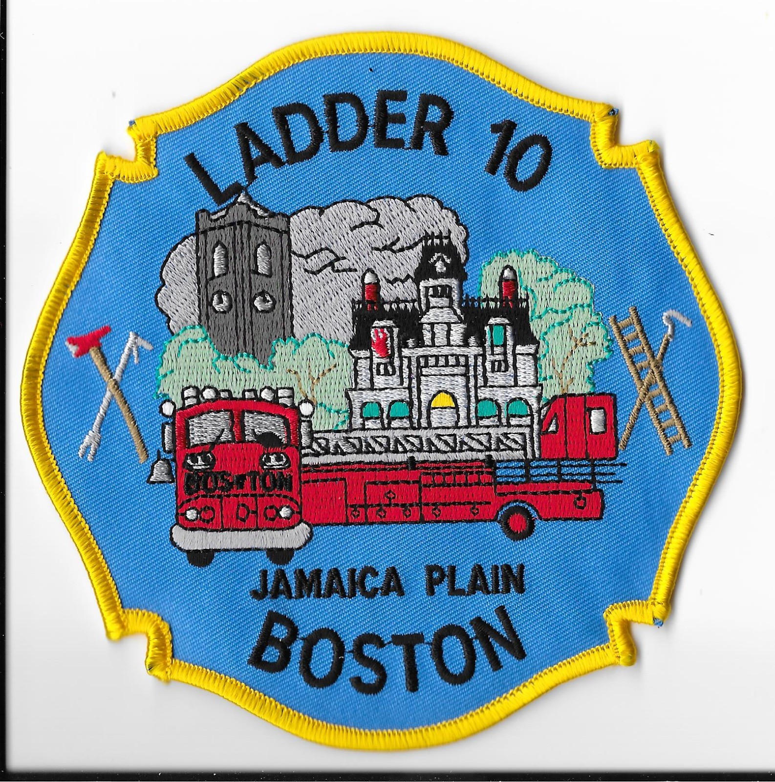 Boston Fire Department, Massachusetts Ladder 10 Jamaica Plain Patch V1