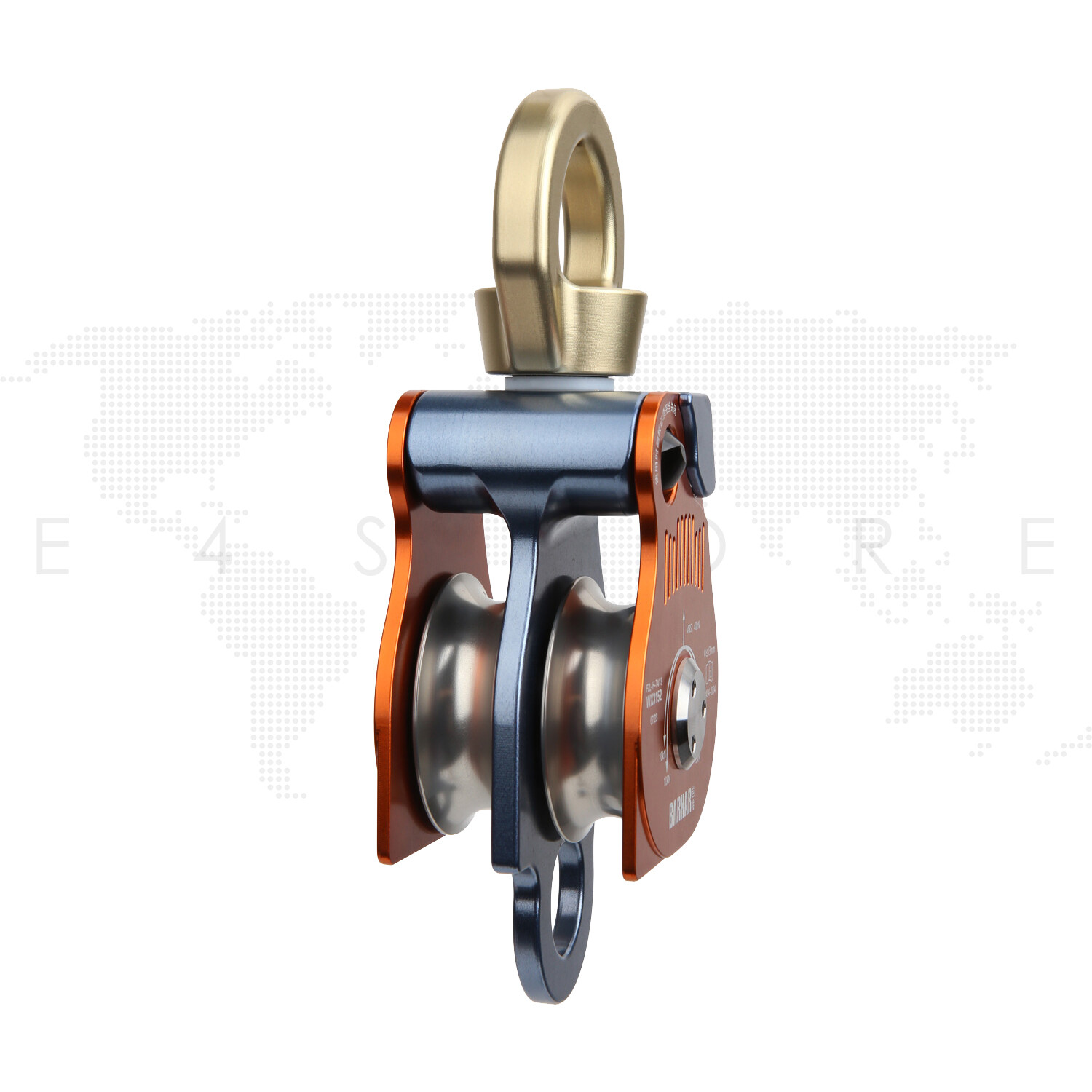 Swivel Pulley 1.5" Double/Single Sheave for Tree Care Rescue Rigging System