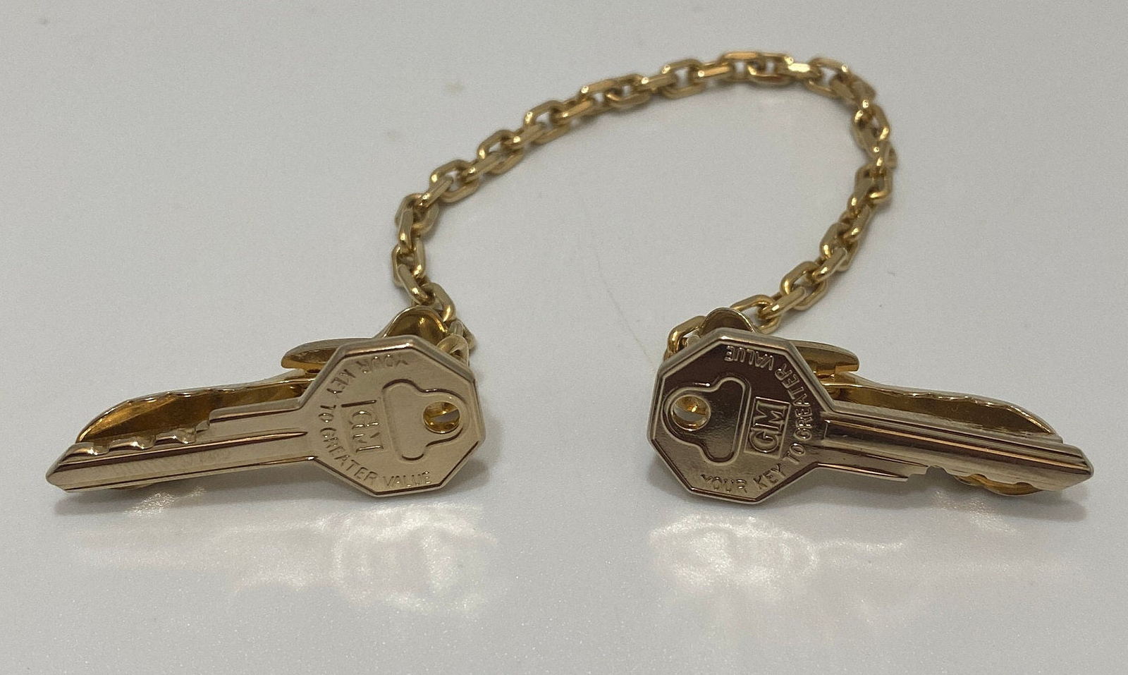 Vintage Hickok GM Gold Tone Key Sweater Clip