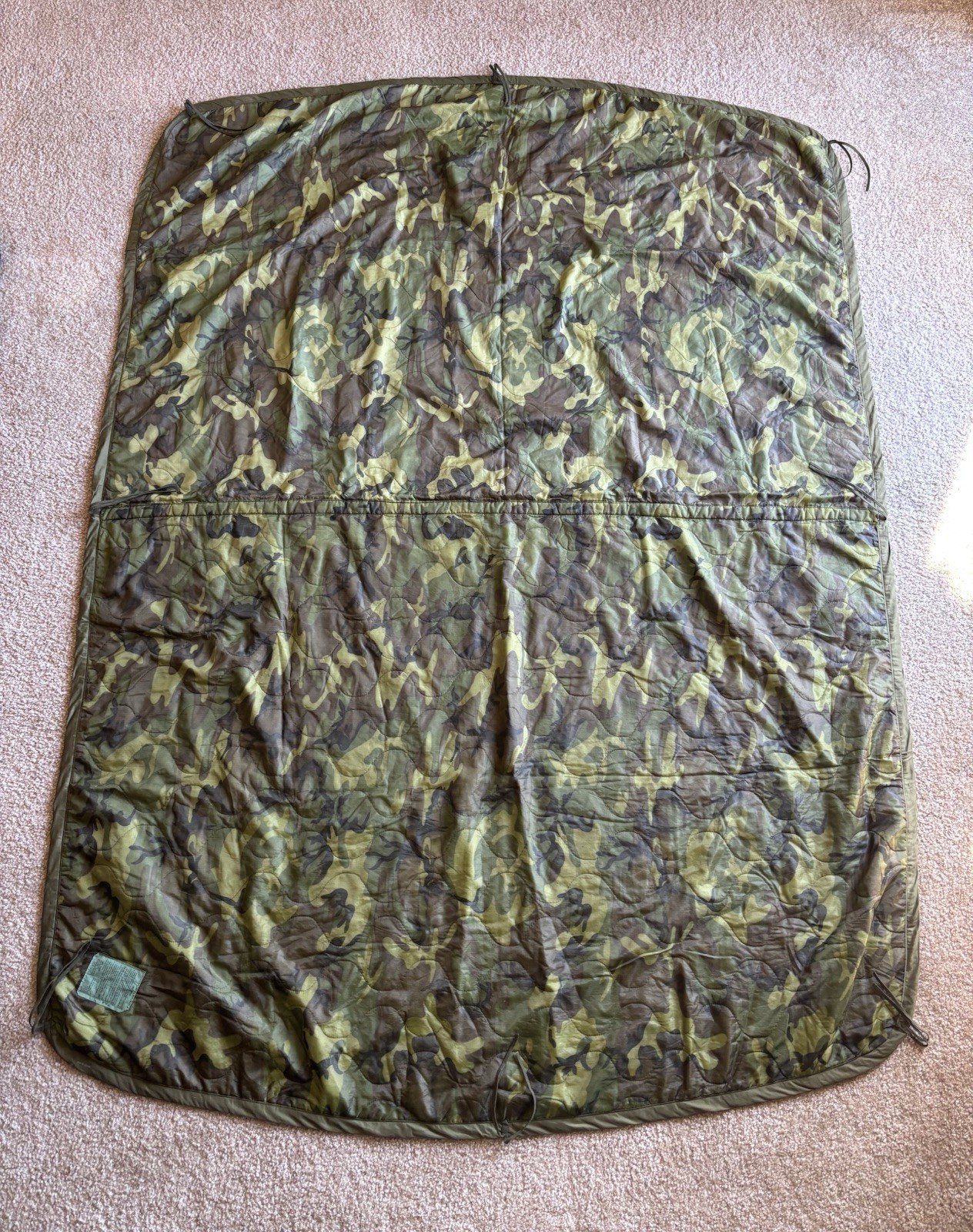 Vietnam War US Military Rare ERDL Woobie Poncho Liner 1970