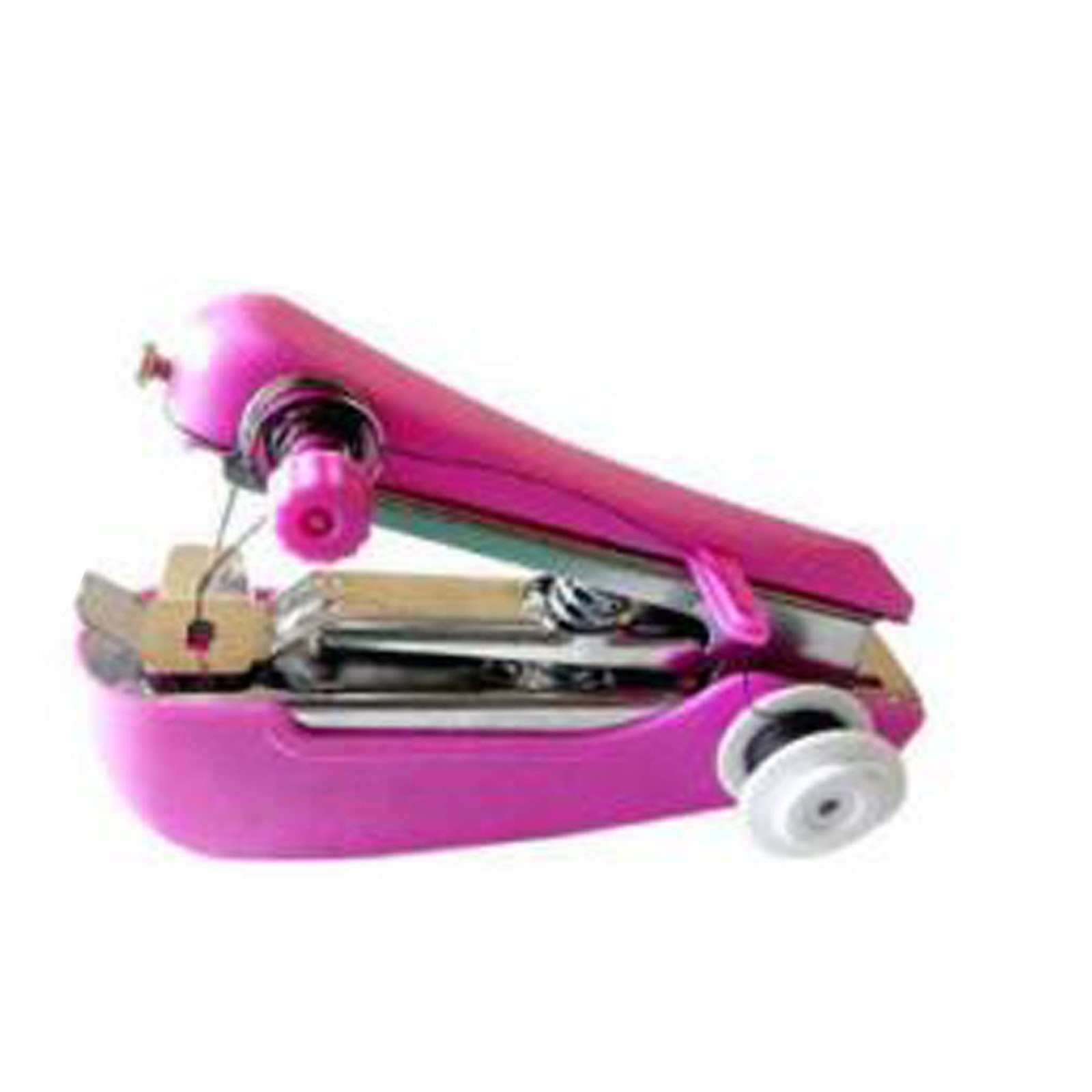 Pink Handheld Sewing Machine Portable Mini Manual Sewing Tool Hand Stitcher N