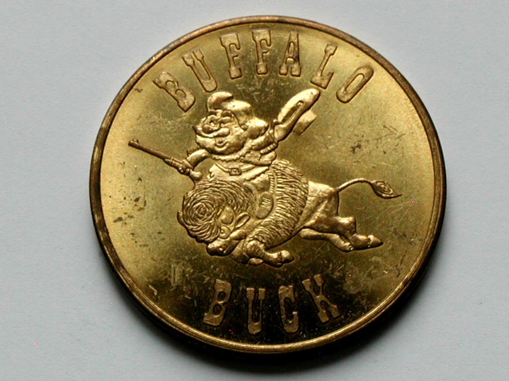 Regina SK CANADA 1969 Buffalo Days Trade DOLLAR Token with Pemmican Pete Mascot