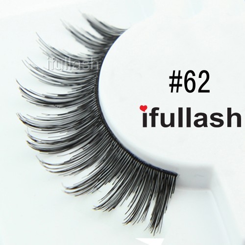 #62  6 or 12 pairs of ifullash 100% human hair Eyelashes- BLACK