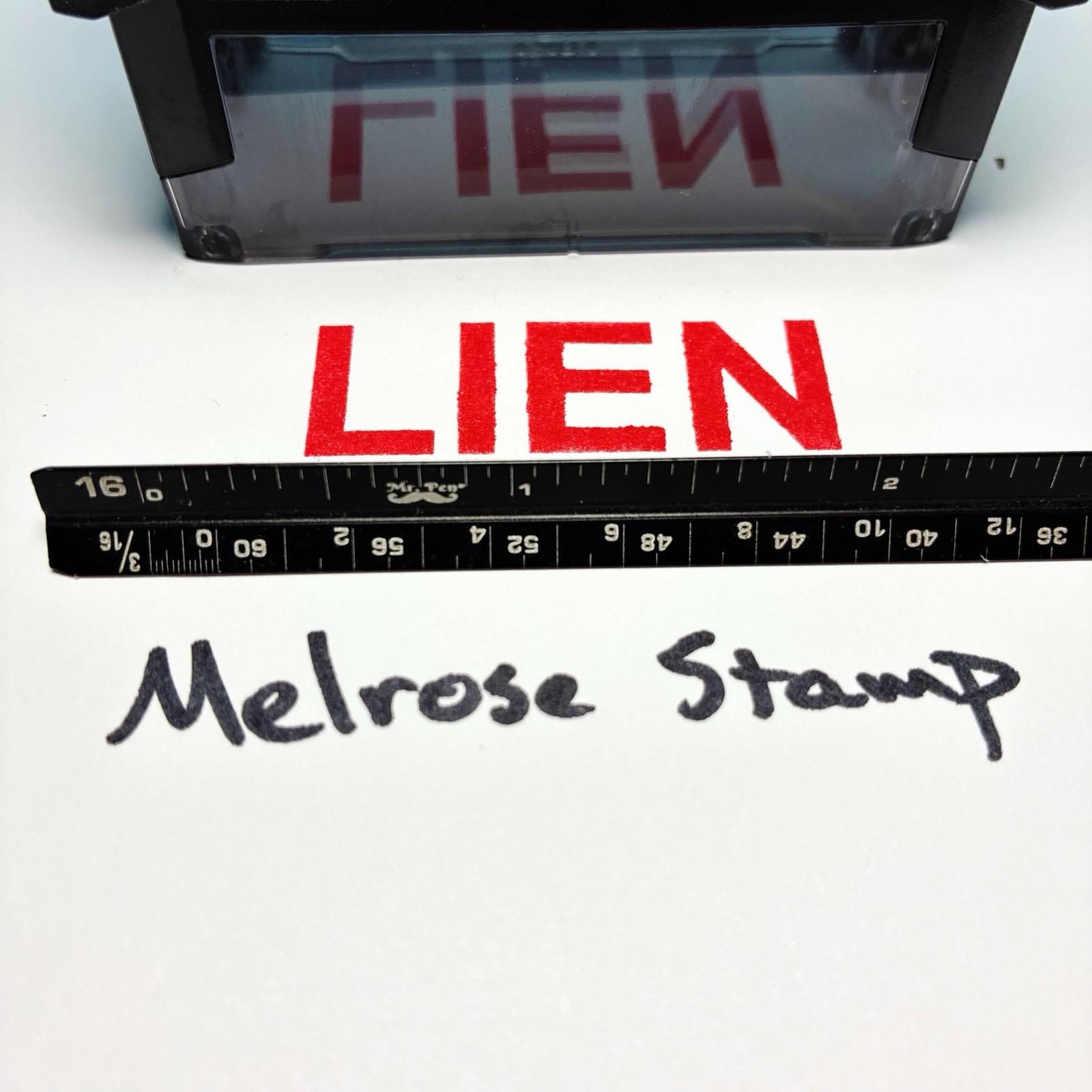 Lien Rubber Stamp Red Ink Self Inking Ideal 4913