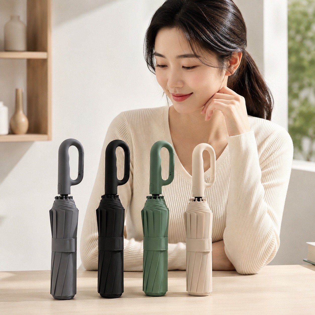 Korean Design Patented 10K Double Layer Windproof Automatic Umbrella