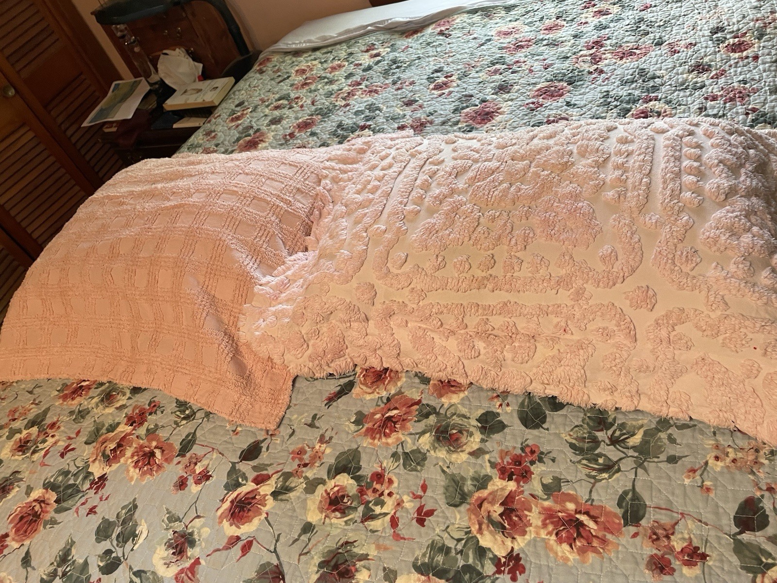 Pink Chenille Pillow Shams - Set of 2