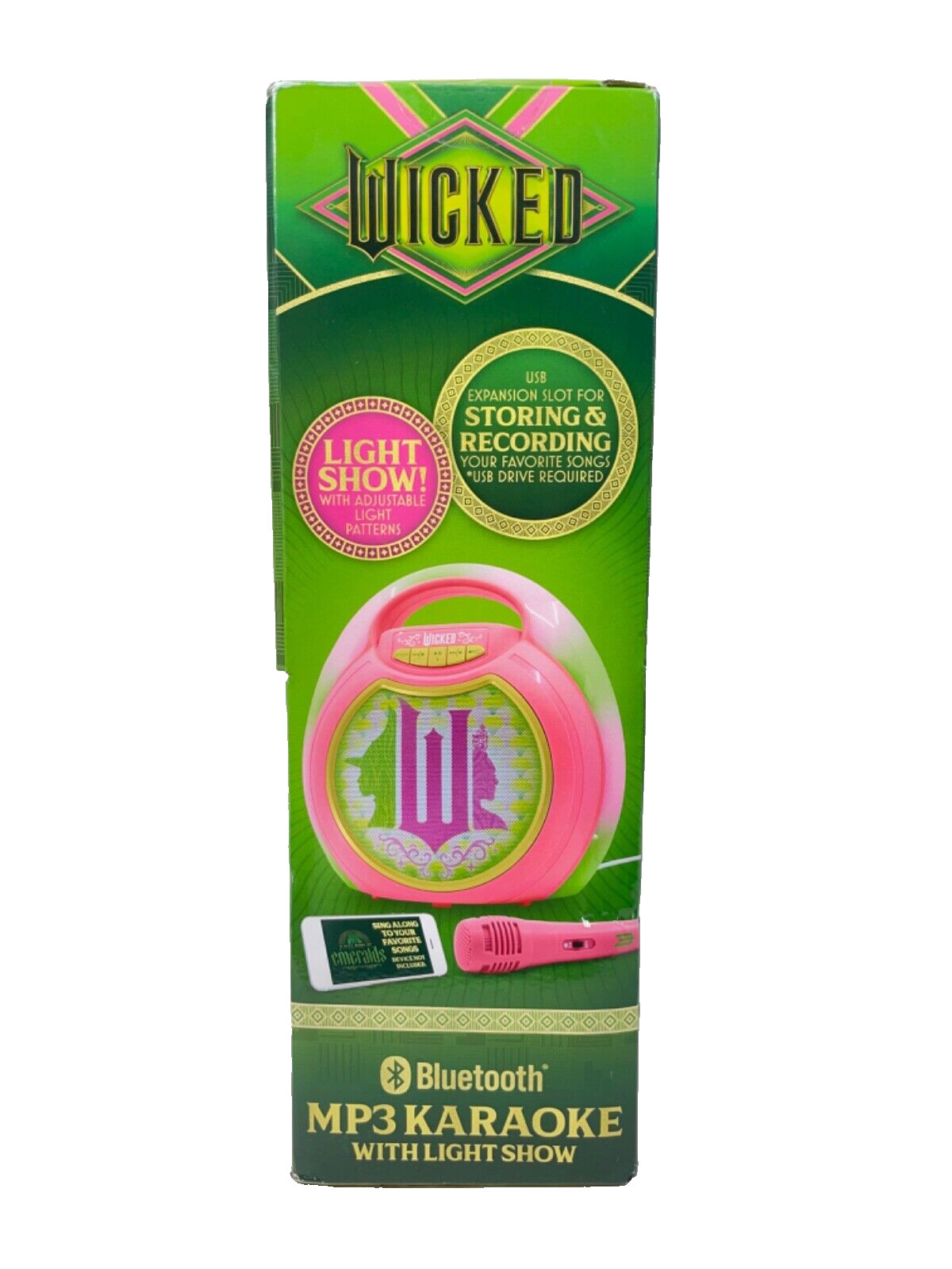 WICKED Bluetooth MP3 Karaoke Machine With Light Show