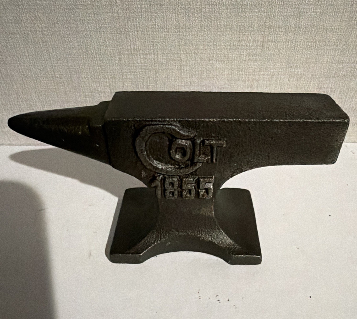 Colt 1855 Cast Iron Mini Anvil Anvil Marked "COLT 1855"