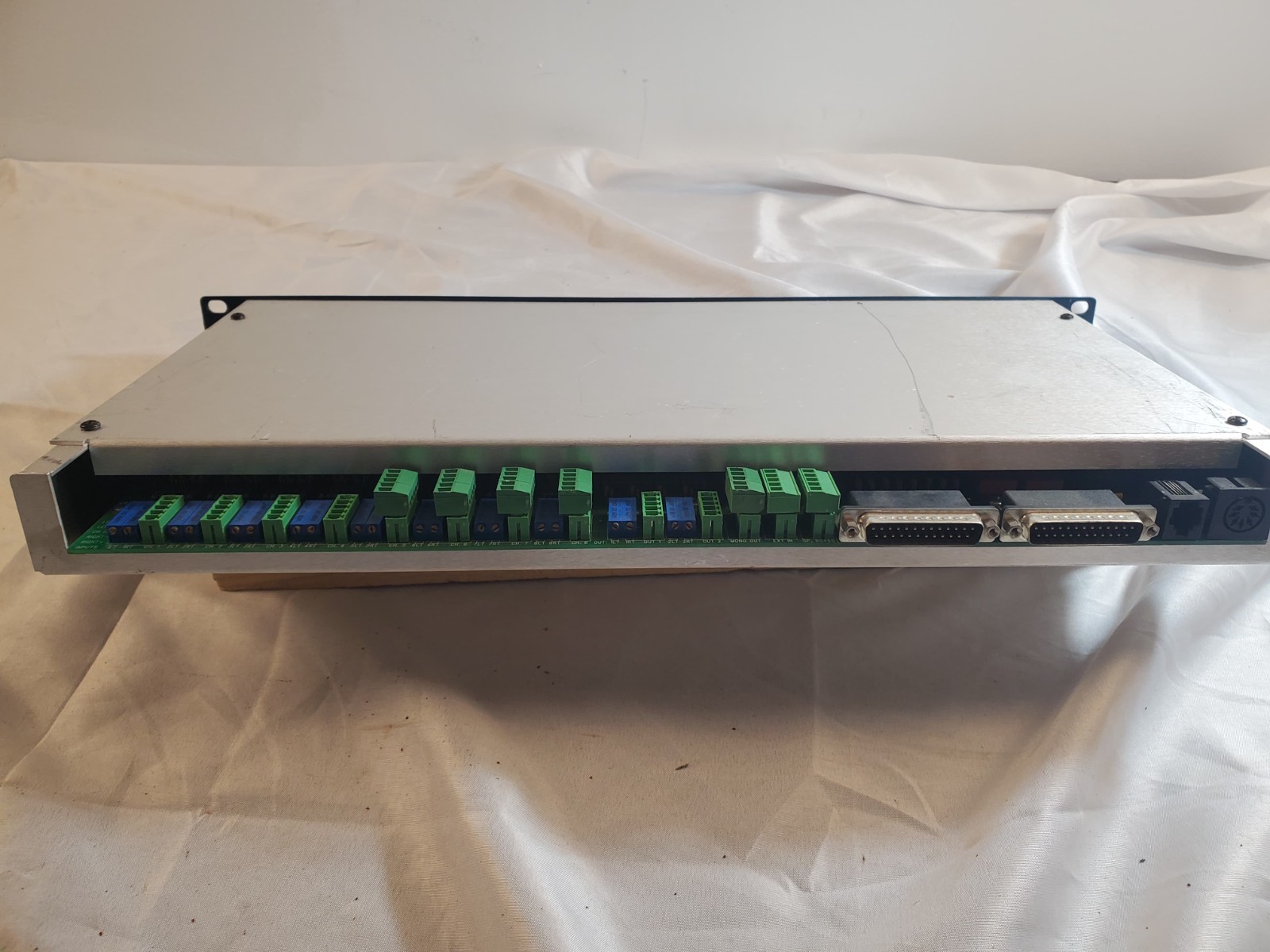 3x Broadcast Tools SS4.1 III Balanced Audio Automation Switcher in Ra-1 Rack
