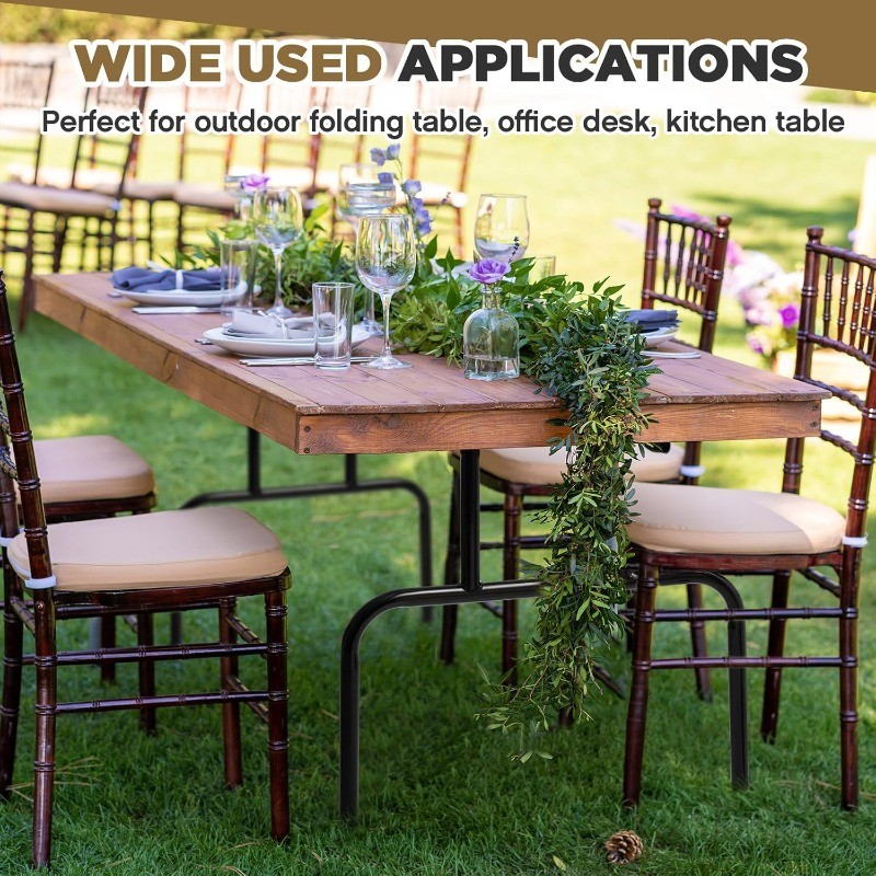 2 Pcs Folding Table Legs 28 Inch Banquet Foldable Table Legs Collapsible Heavy