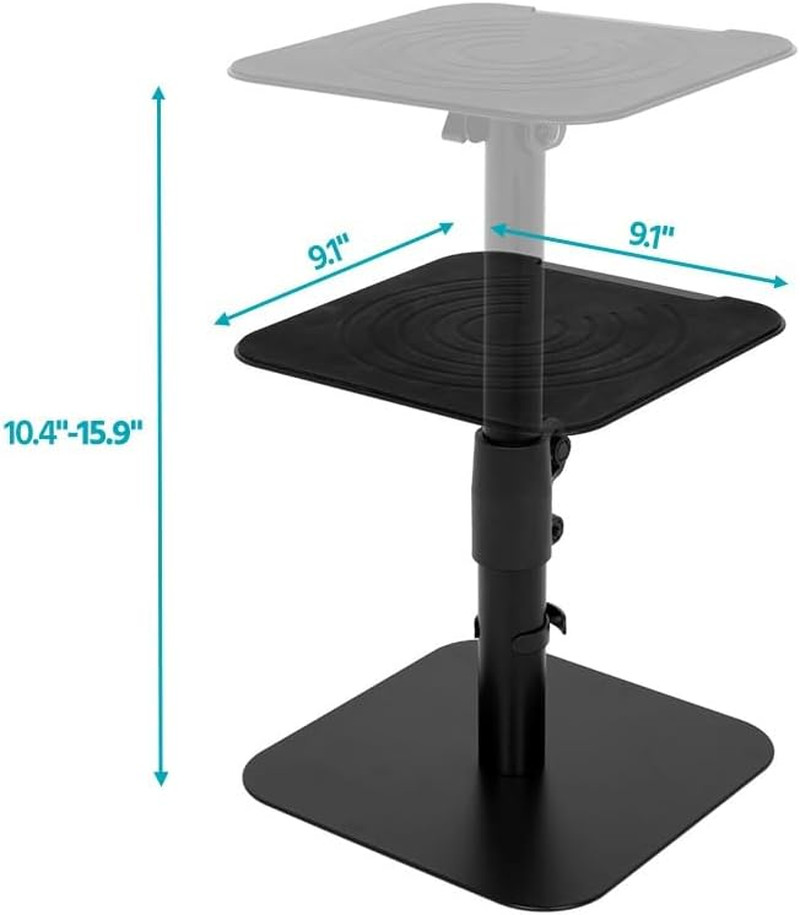 Desktop Freestanding Speaker Stands Pair Adjustable with Cable Management, for M