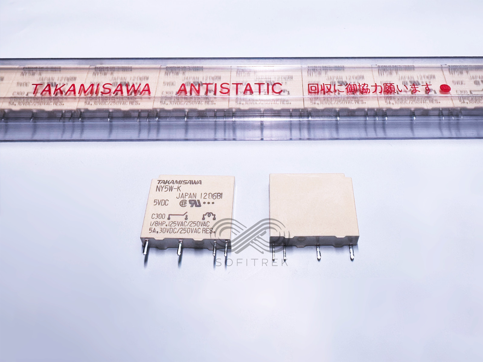 2PCS NY5W-K NY-5W-K TAKAMISAWA Slim Power Relay 5VDC SPST 5A 30VDC/250VAC 4-Pin