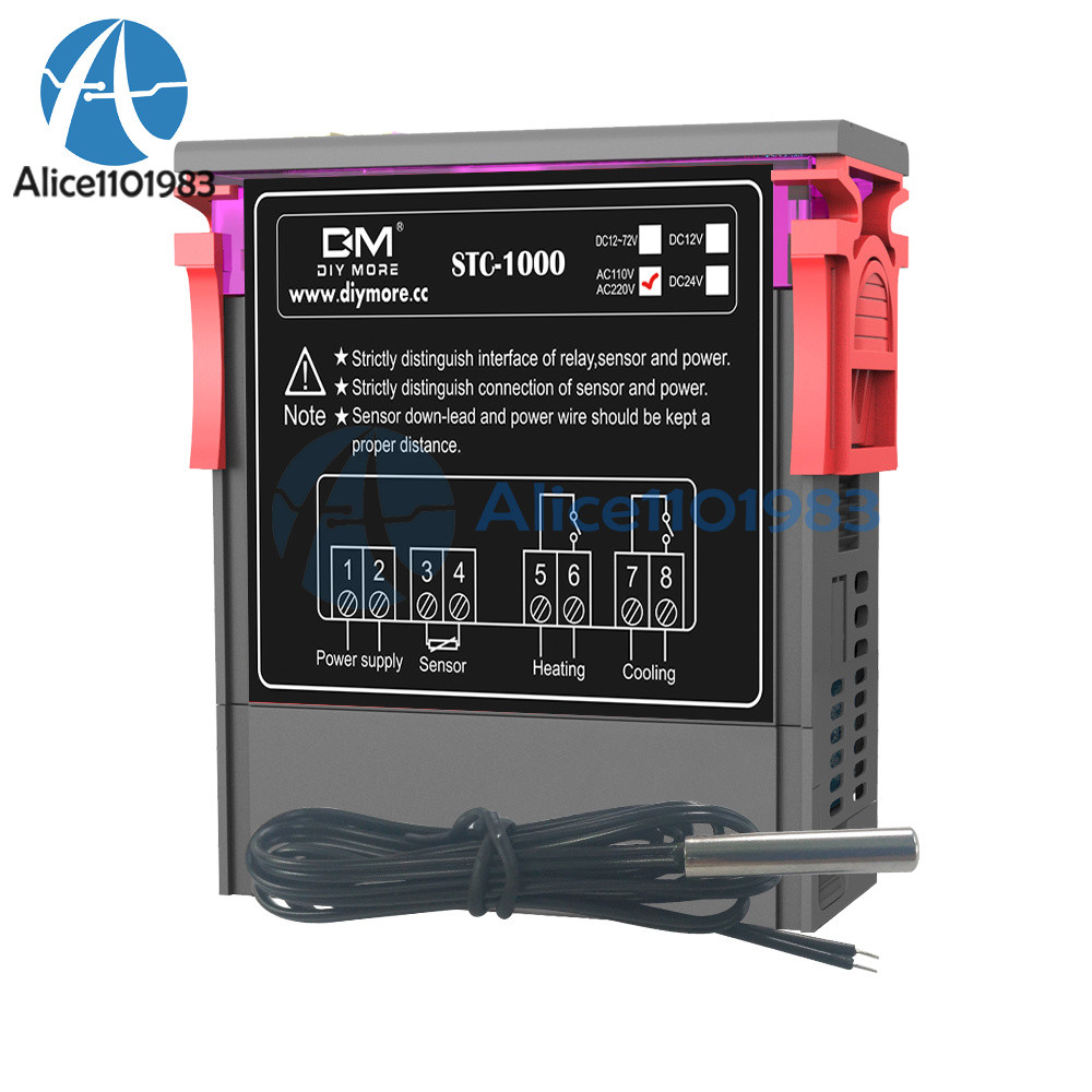 STC-1000 110V-220V All-Purpose Temperature Controller Thermostat Aquarium Sensor