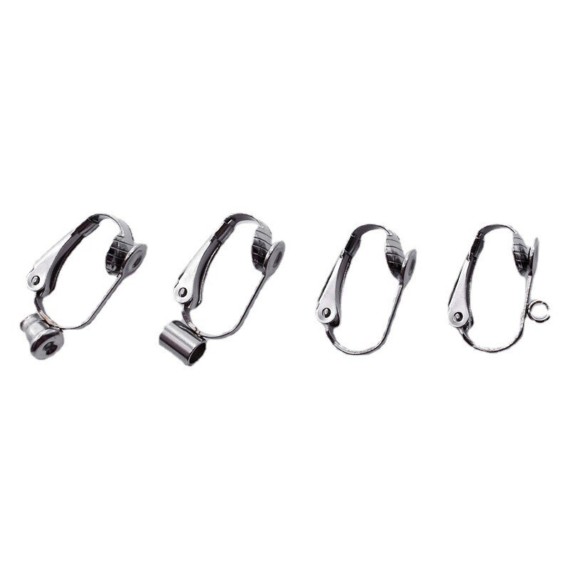 100pcs 304 Stainless Steel Clip On Earring Findings Non-Pierced Earwires