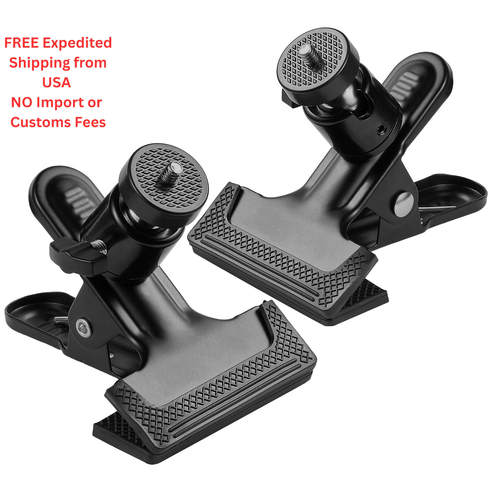ALTIN Trail Camera Clip Mount, 2 Pack Tracking Bracket, 360 Black