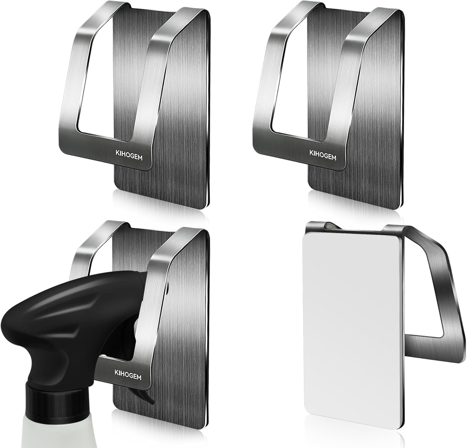 Rust-Resistant Spray Bottle Hanger - Adhesive Wall Mount for Kitchen & Bath