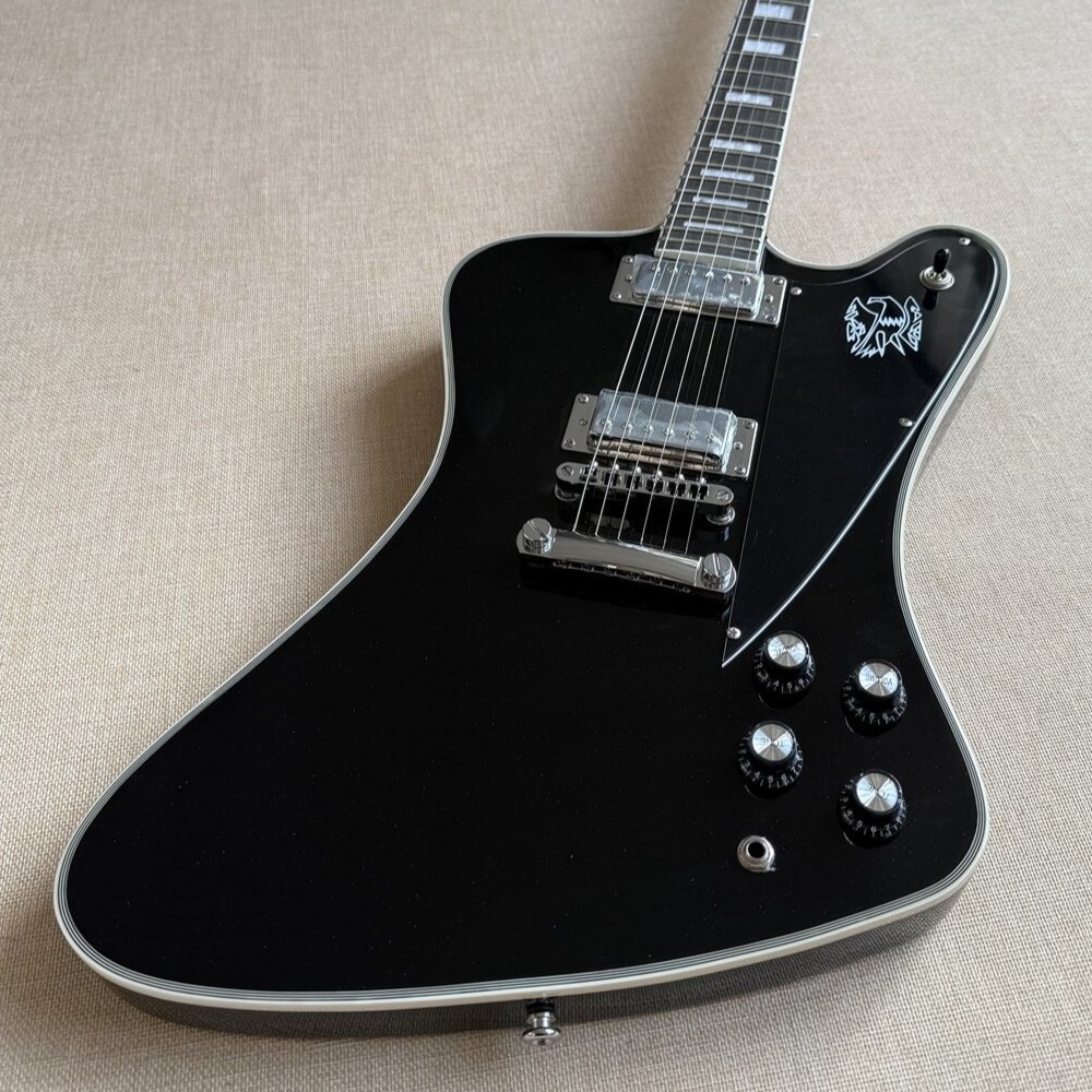 22 Frets Electric Guitar Black Mahogany Body Professional Guitar