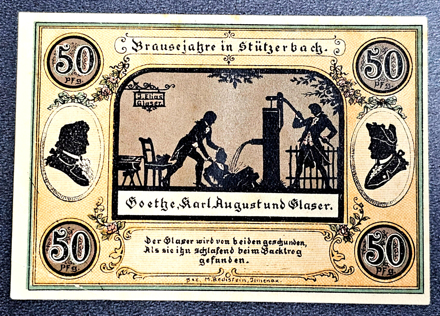 STÜTZERBACH NOTGELD 50 PFENNIG 1921 EMERGENCY MONEY GERMANY BANKNOTE (34075)
