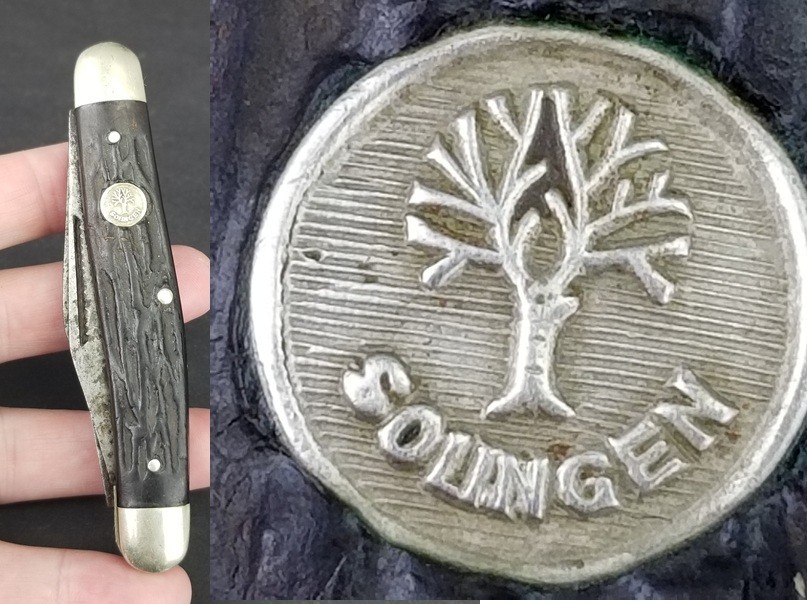 Vintage Boker USA 1960+  pocket knife 3 blade stockman Tree ESTATE SALE