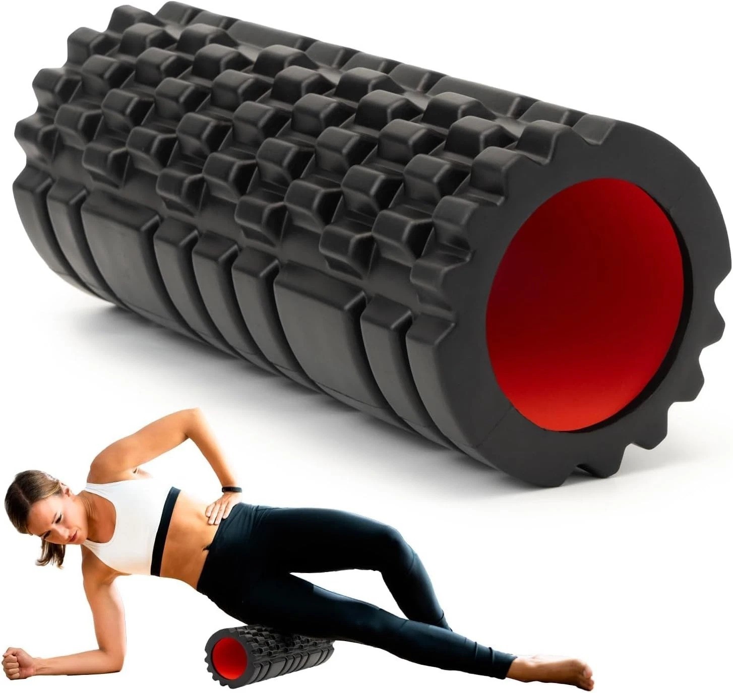 Foam Roller for Deep Tissue Massager, 13" High Density Exercise Patented Roll...