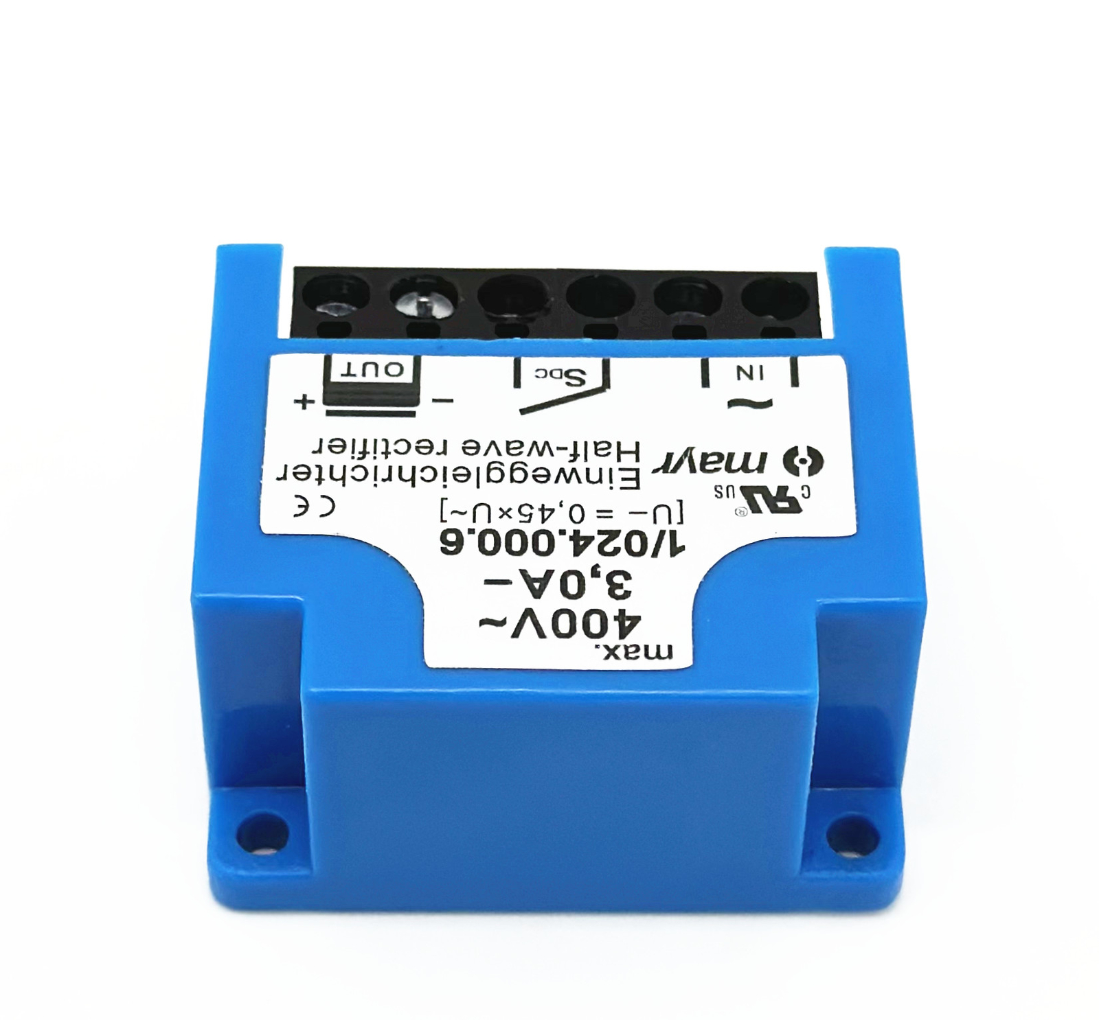 1PC Half wave Rectifier module Mayr 1/024.000.6 400V 3,0A