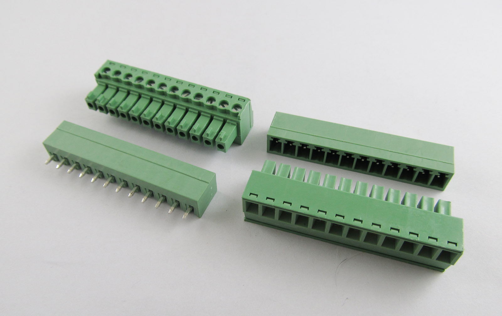 50x 12 Pin/Way Pitch 3.81mm Screw Terminal Block Connector Green Pluggable Type