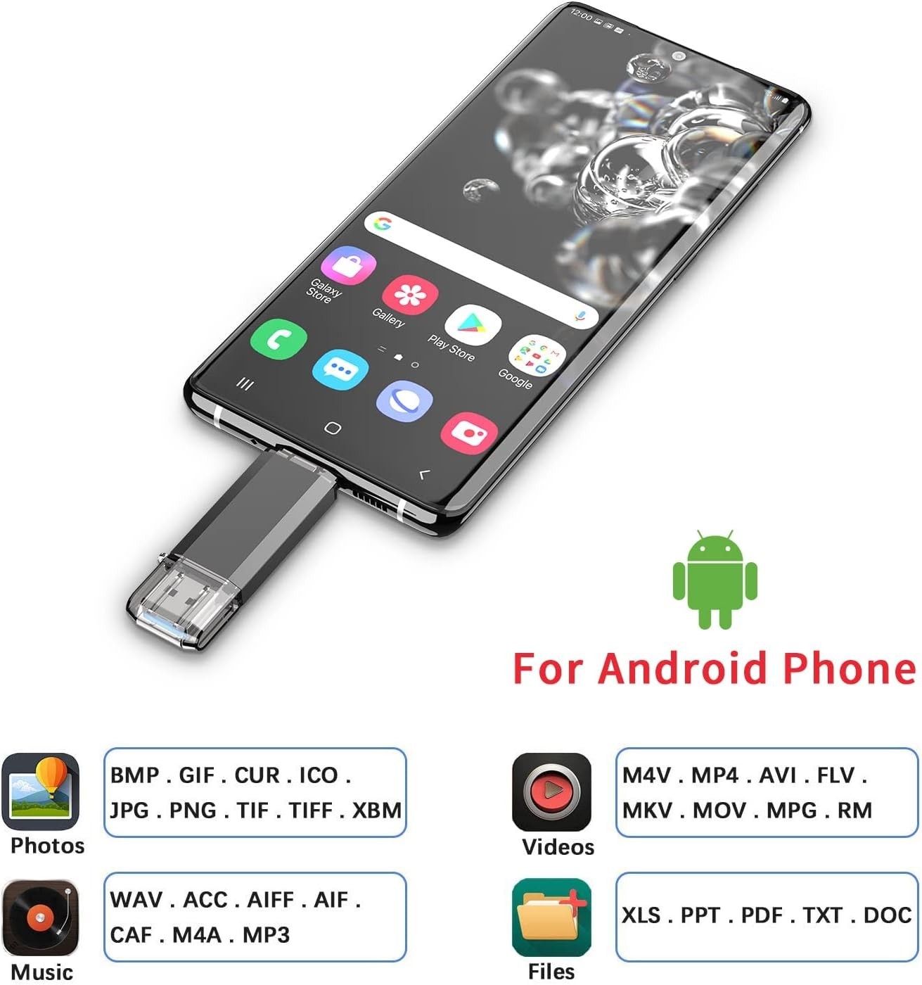 Temperature-Proof 128GB USB C Flash Drive & OTG Memory Stick for Quick Access