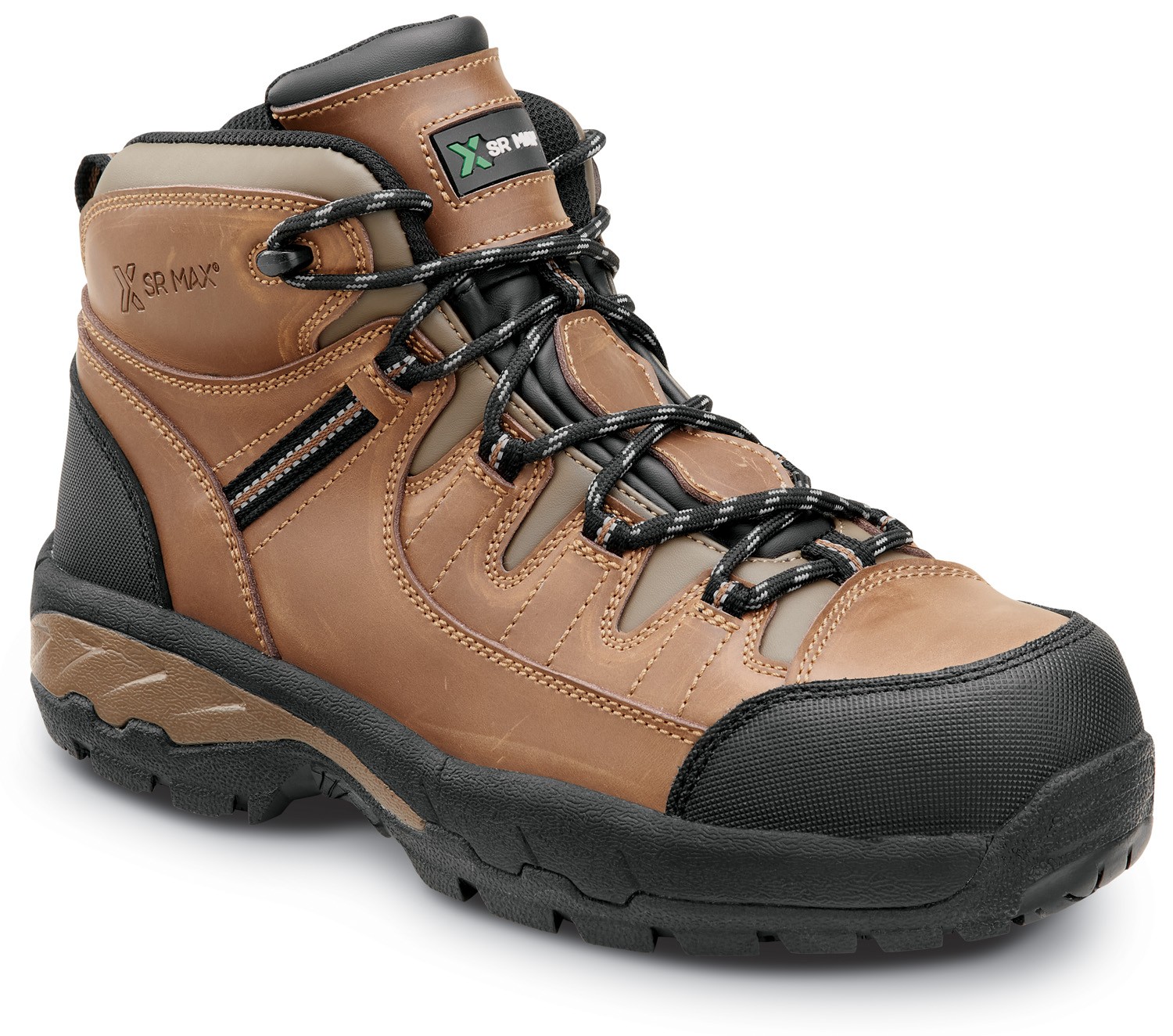 SR Max Winston - Men's Brown Hiker Style Comp Toe EH Slip Resistant Work Shoe