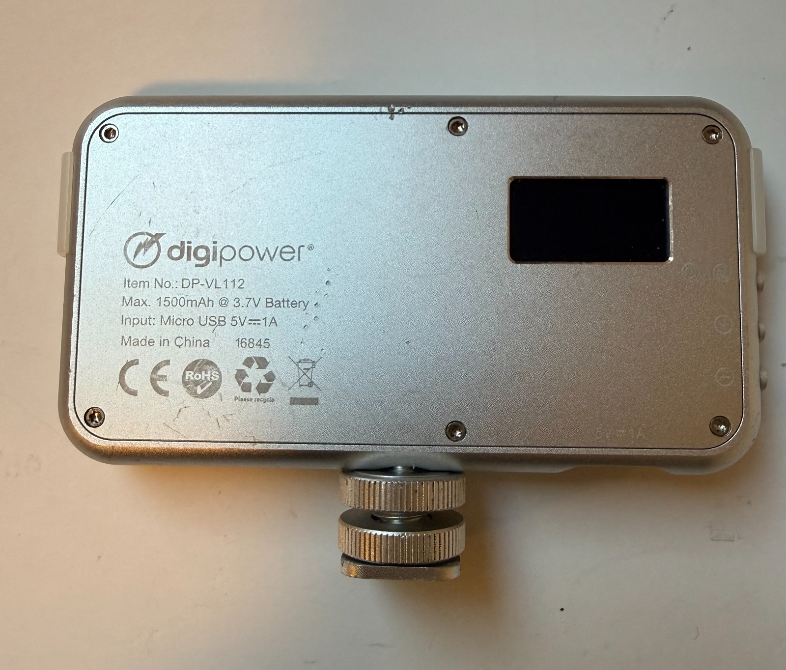 Digipower DP-VL112 - 1500mAh Rechargeable LED Video Light