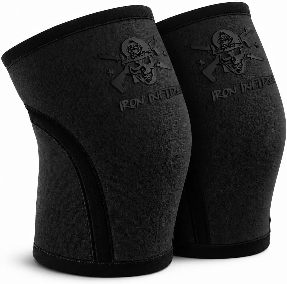 Knee Sleeves for Weightlifting & Powerlifting (7Mm Pair) for Men & Women - Knee