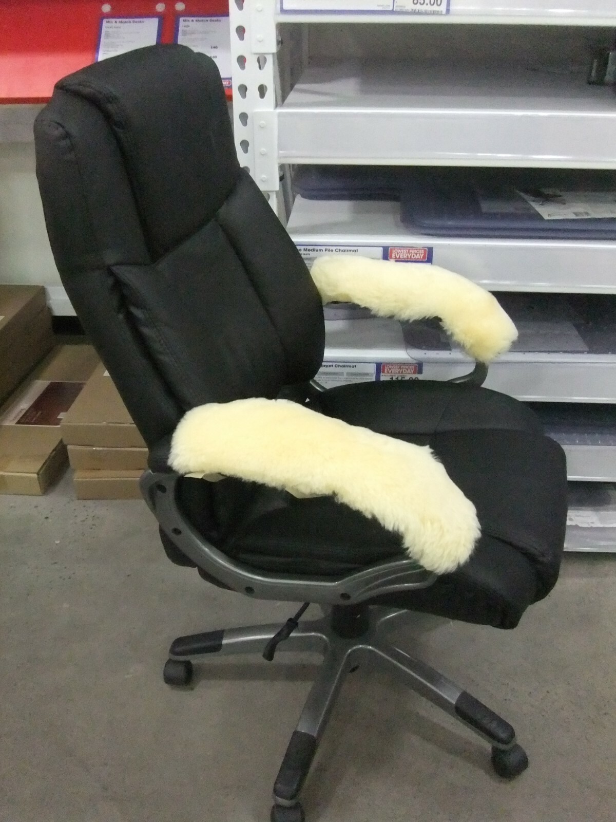Wool Arm Chair Covers Sheepskin Armrest Office Wheelchair Scooter Cover Fit All