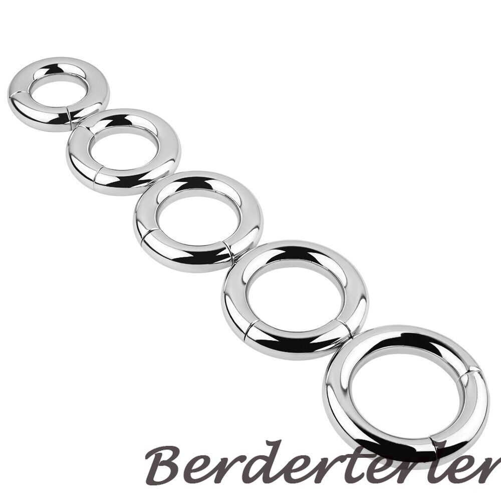 Magnetic Ball Stretcher Scrotum Penis Rings Weight Heavy Duty Stainless Steel