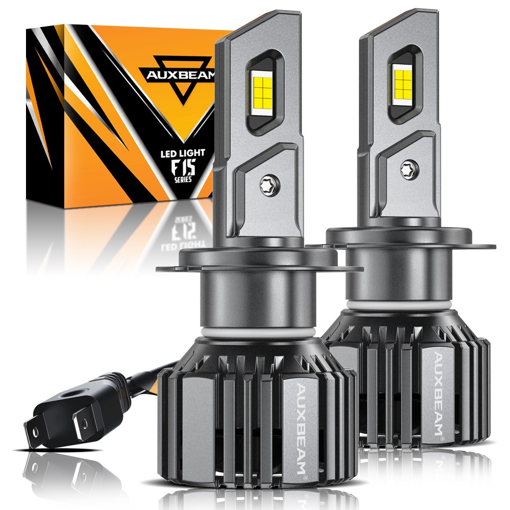 2x AUXBEAM H7 6500K LED Headlight Bulb 25000LM High Low Beam White Bright CANBUS