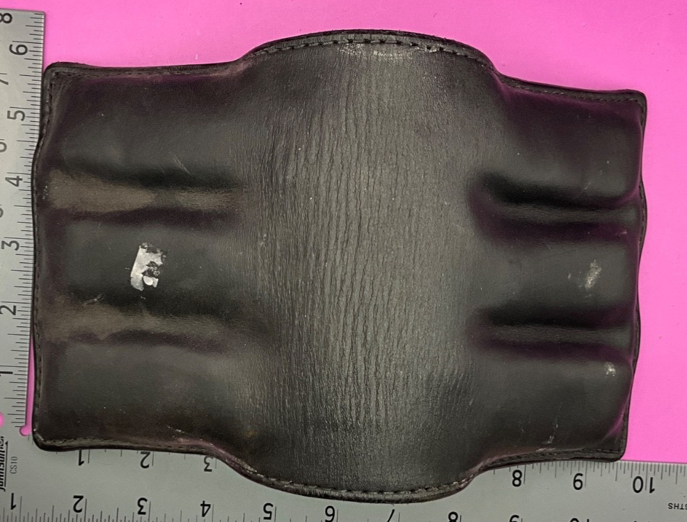 CUSTOM BLACK LEATHER 6 MAGAZINE POUCH MAG HARMONICA HOLDER