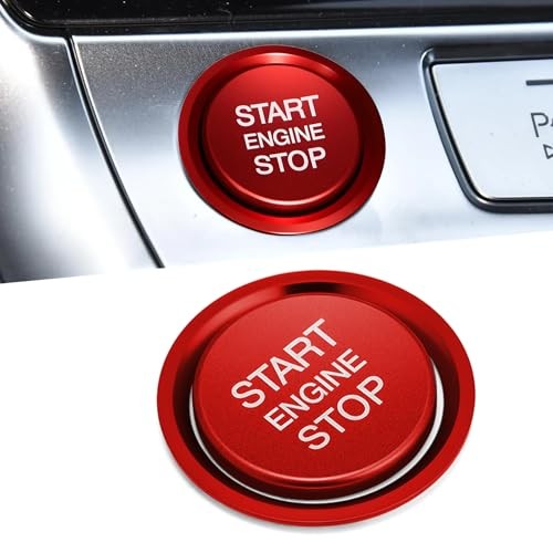 Car Push Start Button Cover, Start Stop Button Cover, Aluminum Auto Key