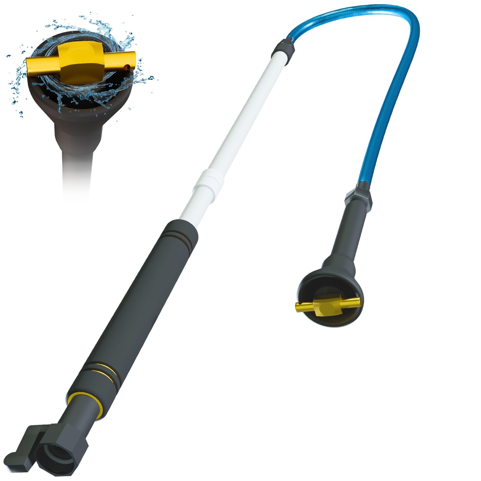 RV Holding Tank Swivel Stik Rinser - RV Black Tank Cleaning Wand 360° Rotatable