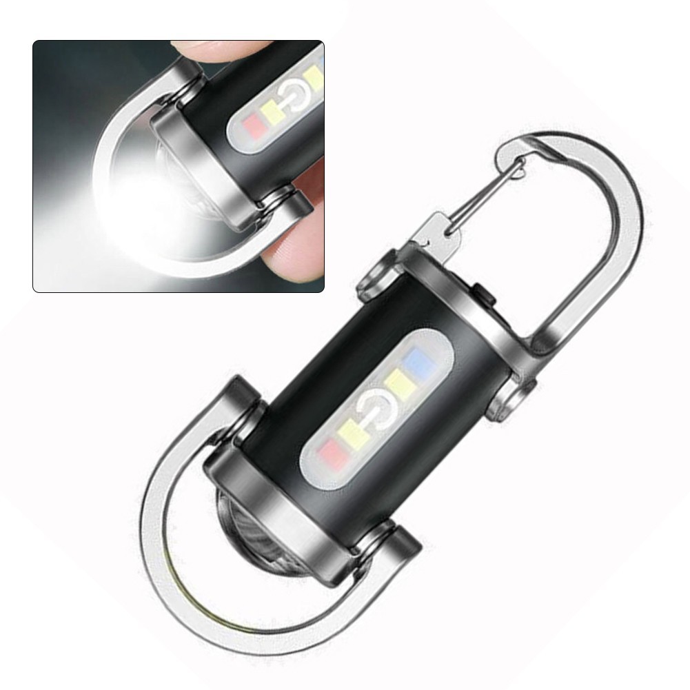 For Outdoor Mini Keychain Flashlight With USB Power Bank Functionality
