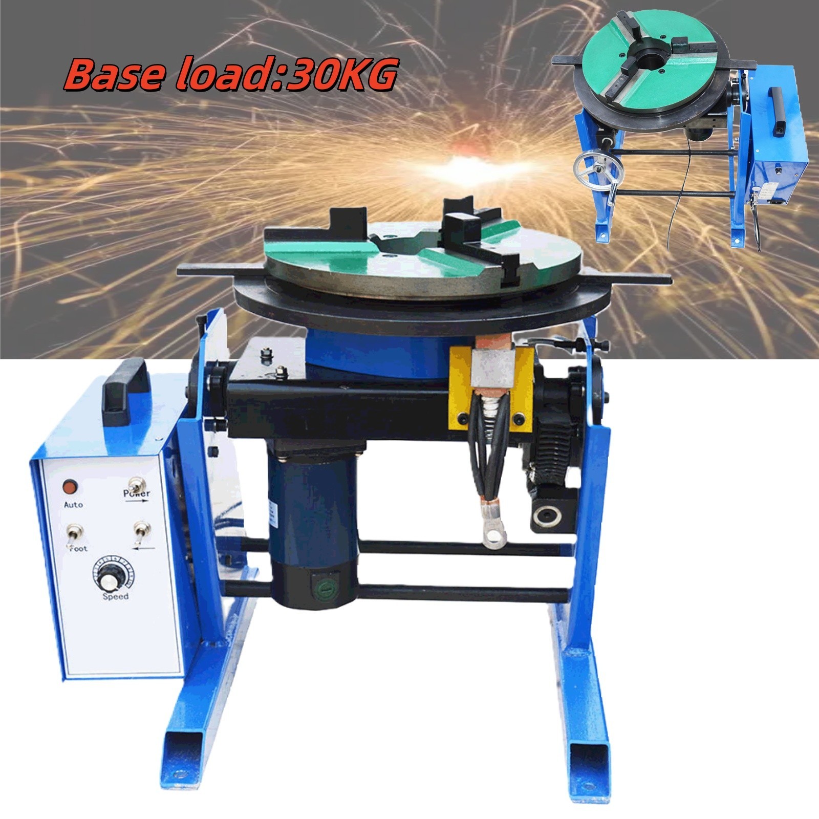 BWJ-30 110V Welding Bench Tables 30KG Welding Positioner with 200MM Chuck