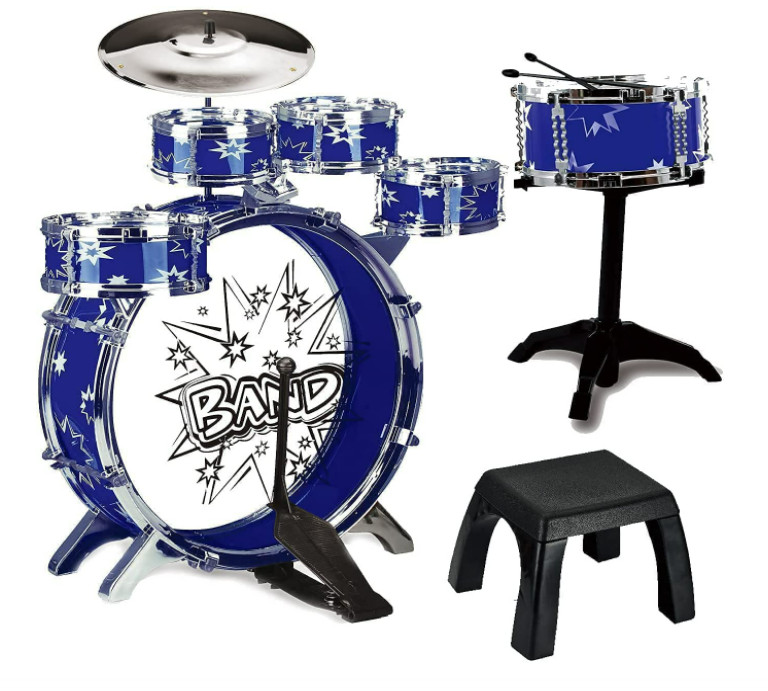 12pcs Juego de bateria para ninos Juego de musica para jovenes Drumsticks Cymbal