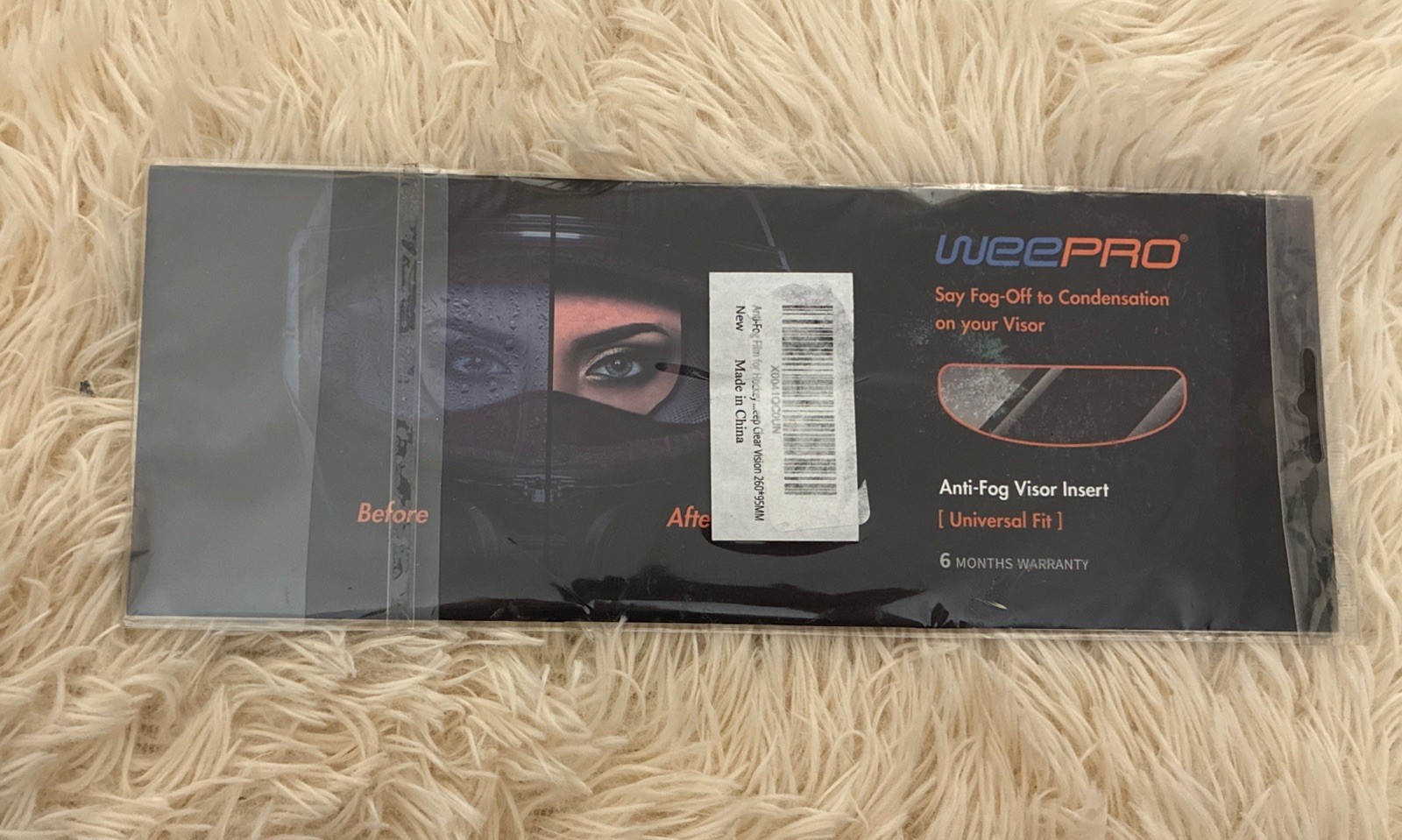 WeePro Universal Helmet Shield Anti Fog Film,Clear Visor Lens Insert Fog Resista