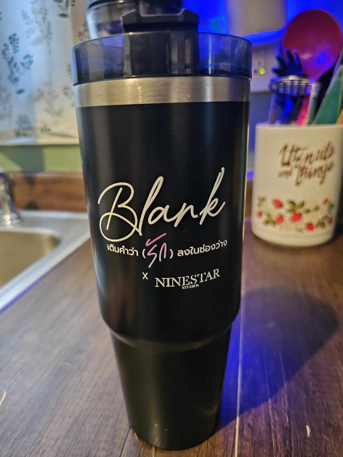 Blank The Series Black Tumbler for Ice Coffee Cold Drink