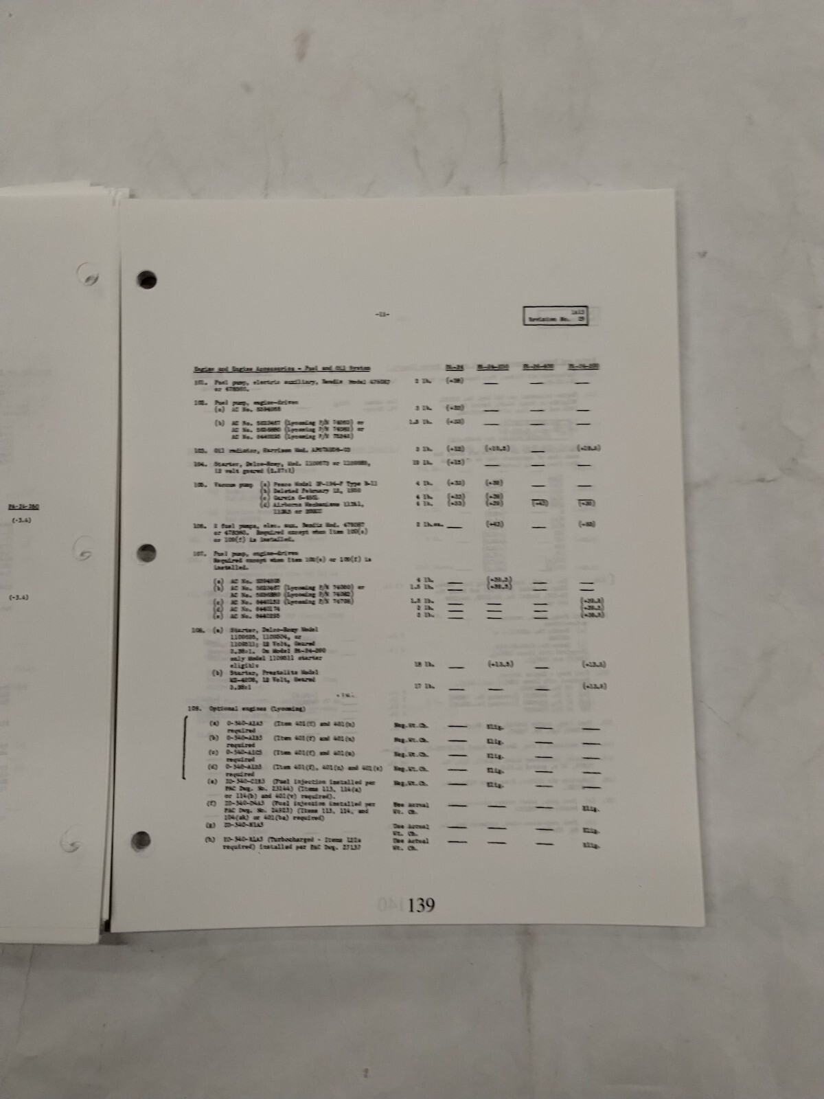 Piper Aircraft Type Specifications Manual-Copy