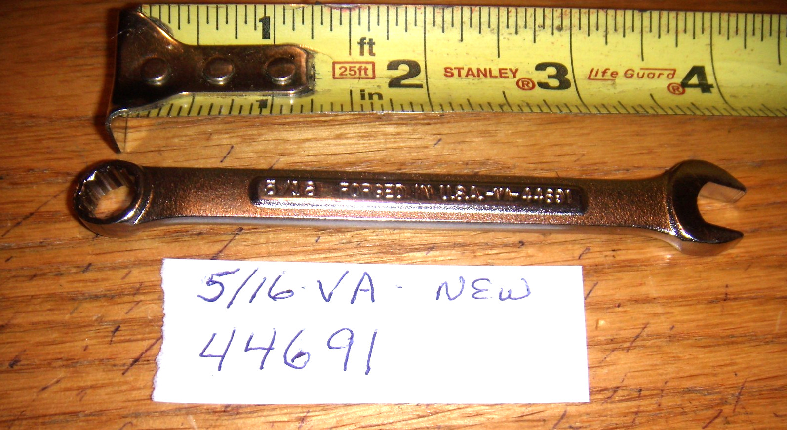 CRAFTSMAN 5/16"  12 POINT # 44691 -VA- COMBO WRENCH  USA -FREE SHIP NEW