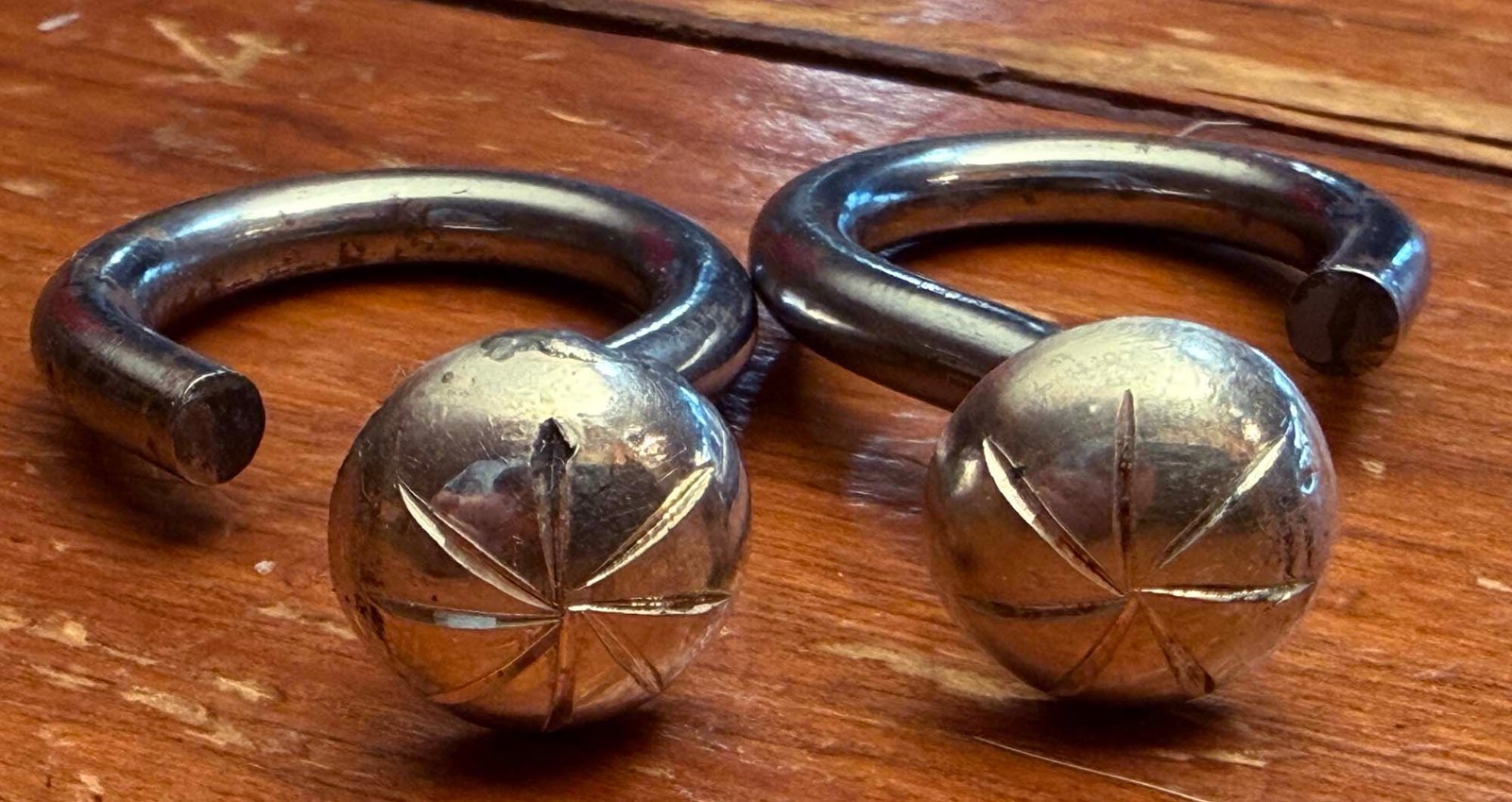 HANDMADE 5/8" Sterling Silver BIT END REIN CONNECTORS Cowboy Vaquero Bridle Bits
