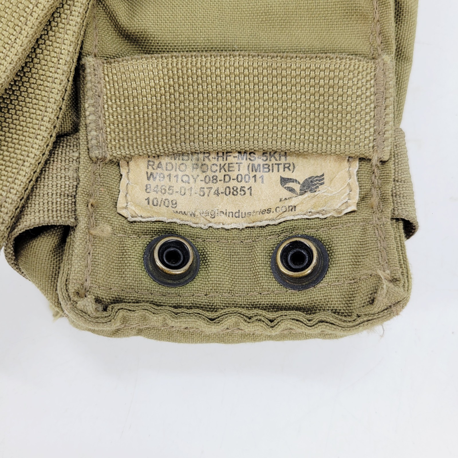 Eagle Industries Khaki MBITR Radio Pocket Pouch V.2 RP-MBITR-HF-MS-KH NSN